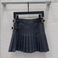 Big Discount Prada Mini Skirt with Buckles PR122607 Grey 2025