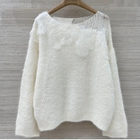 Top Quality Ermanno Scervino Lace Charm Sweater ES122604 White 2025