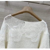 Top Quality Ermanno Scervino Lace Charm Sweater ES122604 White 2025