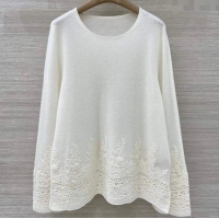 Buy Cheap Ermanno Scervino Cashmere Lace Sweater ES122605 White 2025
