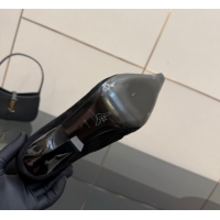 Unique Style Saint Laurent Suede Heel Ankle Boots 11cm with Metallic Point Black 1028122