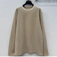 Reasonable Price The Row Cotton Striped Shirt TR122605 Beige 2025