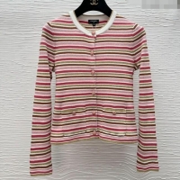 Top Grade Chanel Striped Cardigan CH122607 Pink 2025
