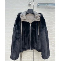 Good Taste Saint Laurent Mink Fur Jacket YSL122610 Black 2025