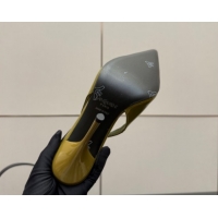 Good Looking Saint Laurent Deroche Heel Slingbacks Pump 10.5cm in Patent Leather Green2 YSL121201 1212066