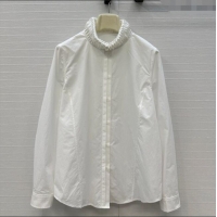 Pretty Style Alaia Cotton Shirt AL122611 White 2025