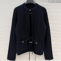 Luxury Discount Chanel Knit Cardigan CH122701 Black 2025