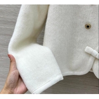 Top Quality Chanel Mohair Wool Jacket CH122702 White 2025