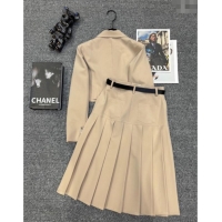 ​Famous Brand Prada Short Jacket and Skirt Set PR122703 Beige 2025