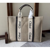 Pretty Style Chloe Woody Canvas Large Tote Bag 6064 Black 2024