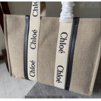 Pretty Style Chloe Woody Canvas Large Tote Bag 6064 Black 2024