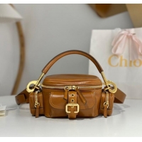 Buy Discount Chloe Small Camera Bag in Shiny Leather W0653 Brown 2024