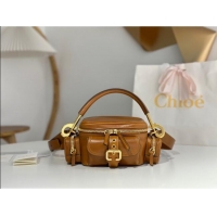 Buy Discount Chloe Small Camera Bag in Shiny Leather W0653 Brown 2024