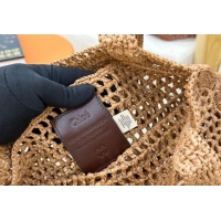 Top Grade Chloe Summer Banana tote bag in raffia straw 1665 Beige 2025