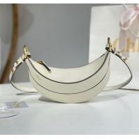 Super Quality Chloe Banana Cross-body Bag in Grained Leather W865 White 2025