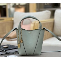 Top Grade Chloe Small Spin Tote Bag in Grained Leather 1120 Green 2025