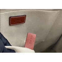 Unique Style Chloe Large Woody Tote Bag in Linen Canvas and Calfskin Leather 1120 Brown 2025