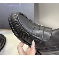 Classic Hot Saint Laurent Le Flat Booties in Calfskin Leather Black YSL121301 1213042