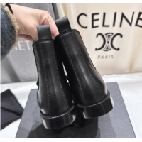 Buy Luxury Saint Laurent Le Flat Chelsea Booties in Calfskin Leather Black YSL121302 1213046