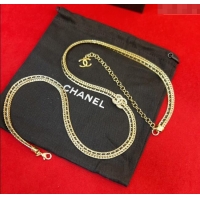 Promotional Chanel Chain and Leather Belt AB8322 Black 2025