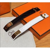 Best Product Hermes Collier de Chien bracelet in Four Medor Studs and Embossed Leather HS26010405 2026