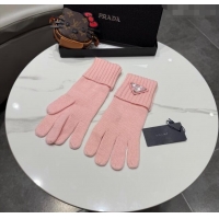 Famous Brand Prada Knit Gloves PR010501 Pink 2026