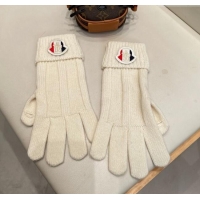 Big Discount Moncler Knit Gloves ML010501 White 2026