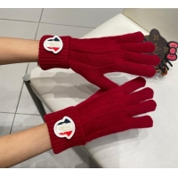 Buy Cheapest Moncler Knit Gloves ML010501 Red 2026