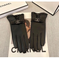 Low Cost Chanel Lambskin Gloves with CC Bow 0105 Black 2026