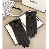 Low Cost Chanel Lambskin Gloves with CC Bow 0105 Black 2026