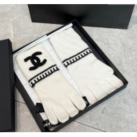 Good Looking Chanel Knit Gloves CH010501 White 2026
