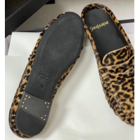 Grade Quality Saint Laurent Le Loafer Mules in Leopard Print 1215023