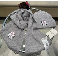 Top Grade Moncler Knit Hat and Scarf Set ML010514 Grey 2026