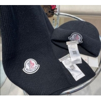 Buy Cheapest Moncler Knit Hat and Scarf Set ML010514 Black 2026