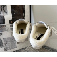 Stylish Golden Goose Women's Super-Star Sabots Sneaker in Blue Leather and Wool GGDB103101 1031057