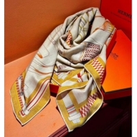 Super Quality Hermes Cashmere Silk Letters Equestres Shawl Scarf 140x140cm H1502 Beige 2026