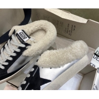 Stylish Golden Goose Women's Super-Star Sabots Sneaker in Silver Leather and Wool GGDB103112 1031067