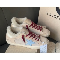 Best Product Golden Goose Women's Super-Star Sneakers in Light Pink Leather and Wool GGDB1031022 1031082