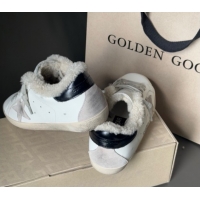Good Looking Golden Goose Women's Super-Star Sneakers in White Leather and Wool GGDB103123 1031083