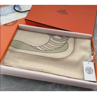Promotional Hermes Cashmere Silk Thalassa Shawl Scarf 140x140cm H1505 Beige 2026 Top