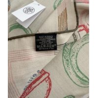 Discount Hermes Inventaire Poetique Pour un Conte Sellier Shawl Scarf 140x140cm H1515 White/Green 2026 Top