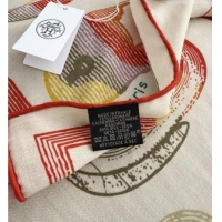 Best Price Hermes Inventaire Poetique Pour un Conte Sellier Shawl Scarf 140x140cm H1516 Beige/Yellow/Orange 2026 Top