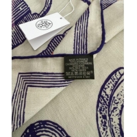 Trendy Design Hermes Inventaire Poetique Pour un Conte Sellier Shawl Scarf 140x140cm H1517 Beige/Blue 2026 Top