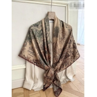Pretty Style Hermes Cashmere Silk Shawl Scarf 140x140cm H1521 Brown 2026 Top