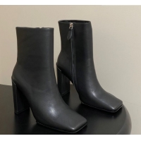 Good Product Alaia Square Heel Ankle Boots 10cm in Calf Leather 2026 AL102904 Black