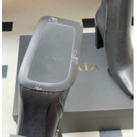 Good Product Alaia Square Heel Ankle Boots 10cm in Calf Leather 2026 AL102904 Black