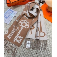 Discount Hermes Sciarpa Casaque Porte-Clefs Cashmere Long Scarf 32x180cm 6041 Orange/Grey 2026
