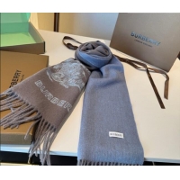 Buy Fashionable Burberry Cashmere Long Scarf 30x200cm BR010601 Grey 2026