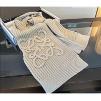 Reasonable Price Loewe Cashmere Long Scarf 35x180cm LW010603 Grey 2026