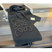 Most Popular Loewe Cashmere Long Scarf 35x180cm LW010603 Black 2026